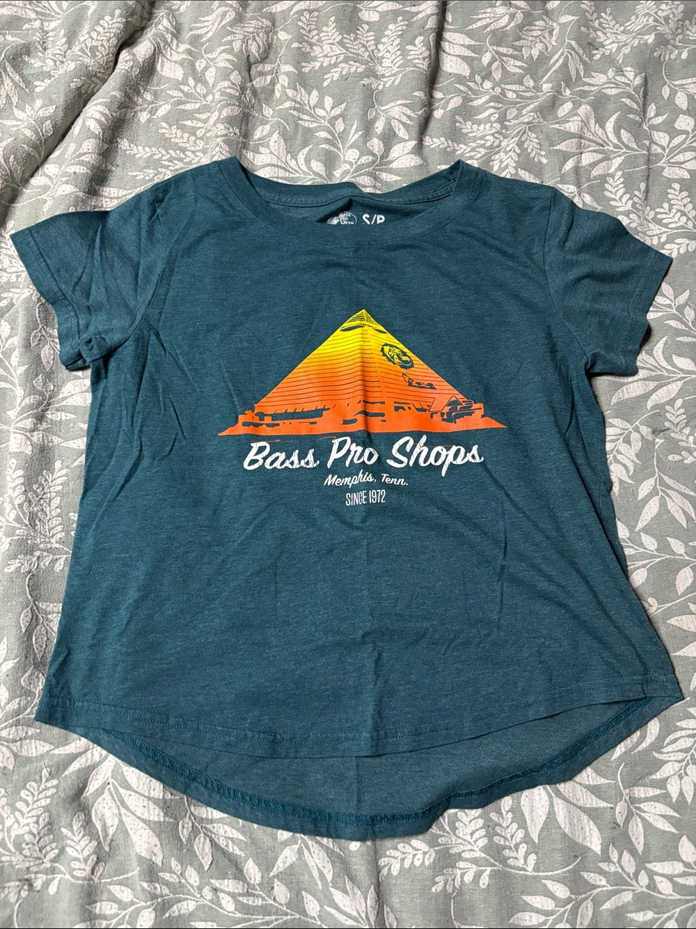 Bass Pro Shops Teal Pyramid Sunset Graphic Tee